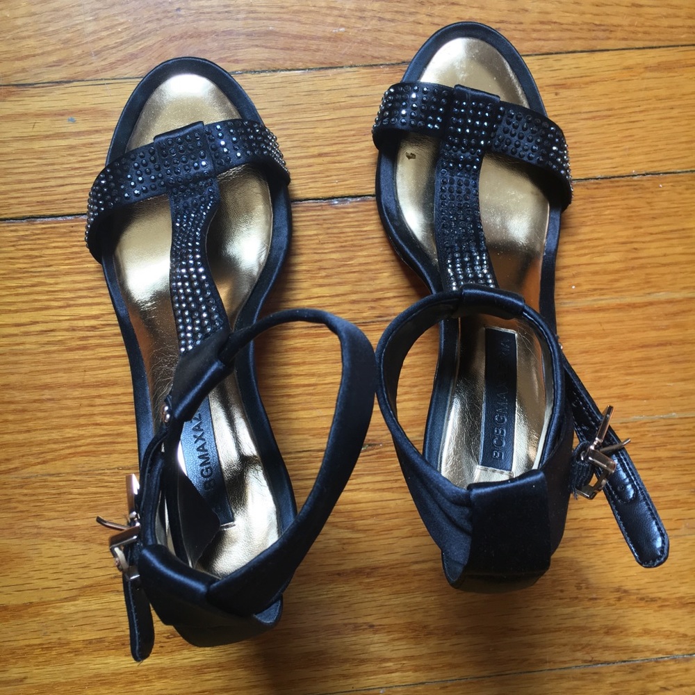 BCBGMAXAZRIA Satin Heels (Black)